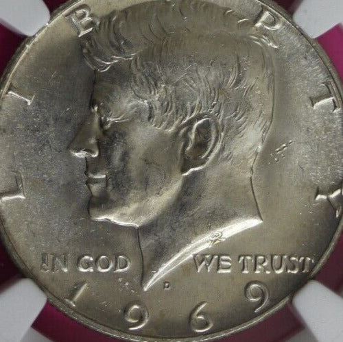 1969 D MS 64 Kennedy Half Dollar NGC Graded Certified Authentic Slab Silver 1374