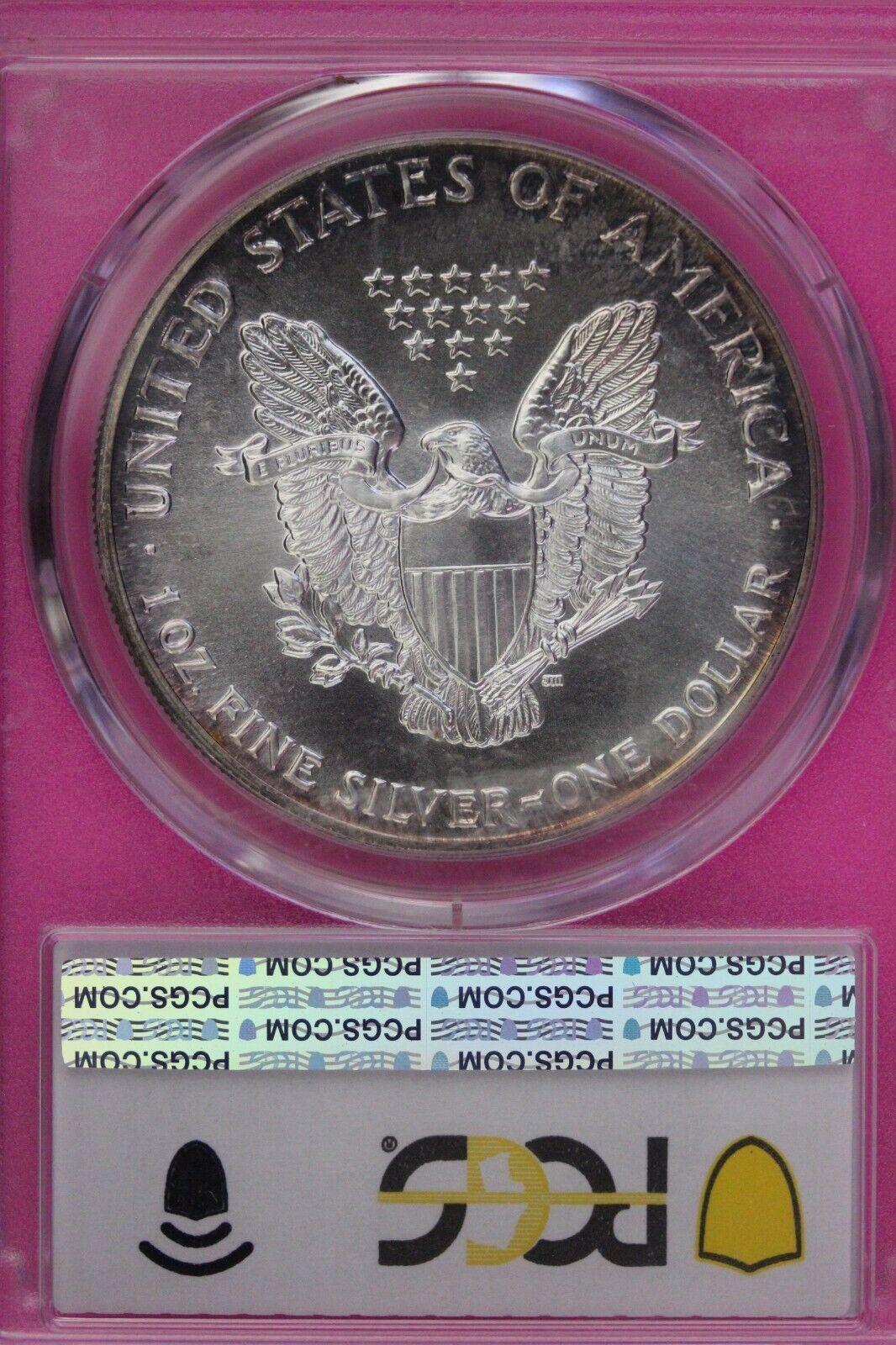 Toned 1986 MS 68 American Silver Eagle PCGS Graded Authentic Certified Slab 407