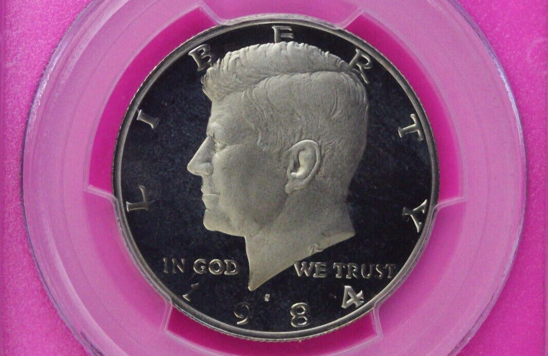 1984 S PR 69 Deep Cameo John Kennedy Clad Half Dollar JFK Label PCGS Slab 1120