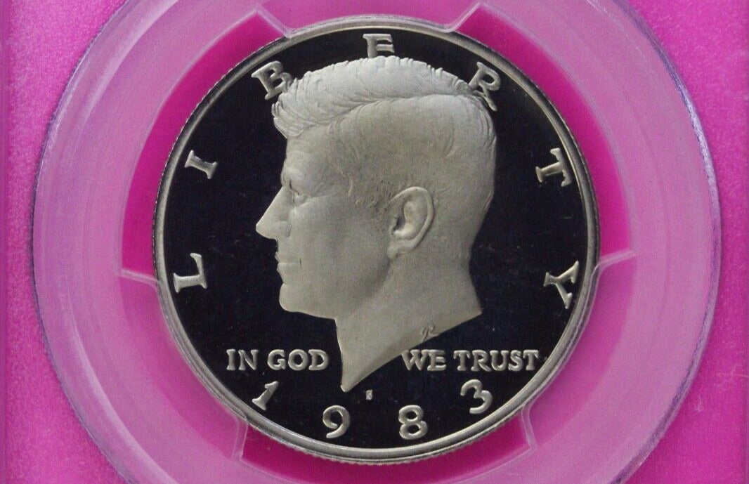 1983 S PR 69 Deep Cameo John Kennedy Clad Half Dollar JFK Label PCGS Slab 1119
