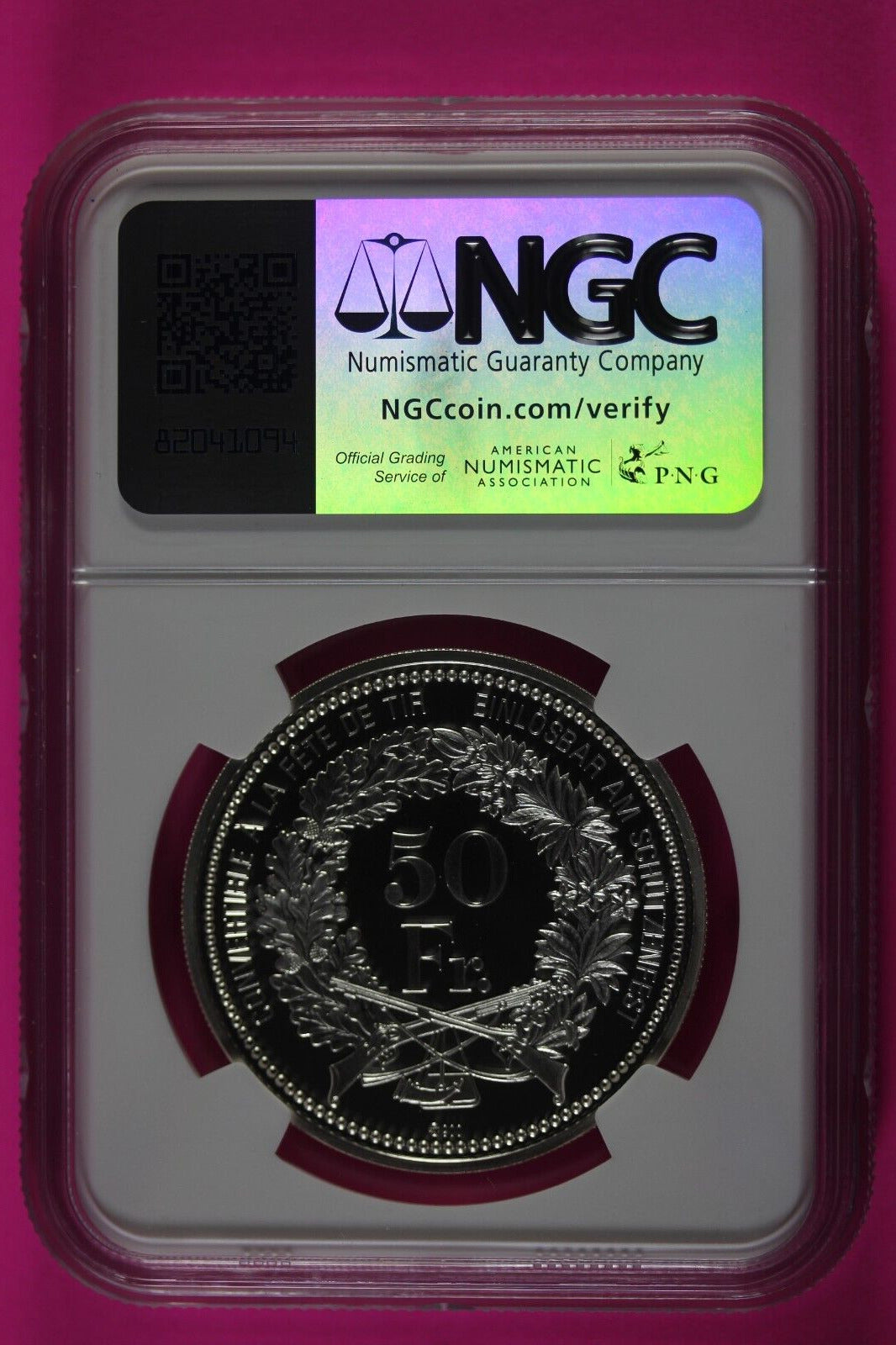 2009 PF 69 Switzerland Shooting Festival 50 Francs Obwalden Festival NGC 446