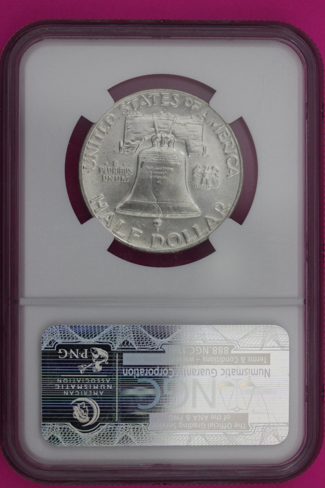 1963 P MS 65 Ben Franklin Silver Half Dollar NGC Certified Authentic Slab 1173
