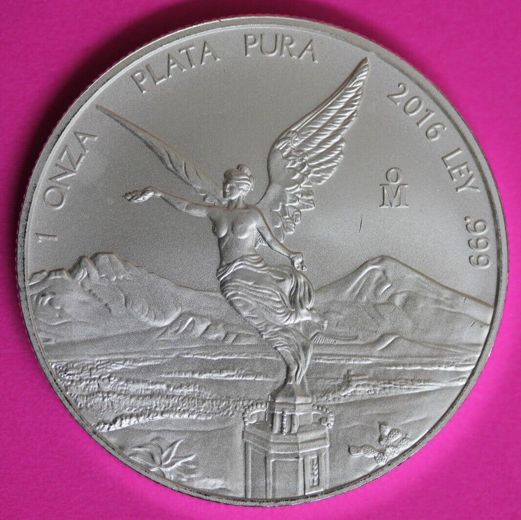 Gem BU 2016 Mexico Libertad Same Coin In Pics 1 Onza 1 OZ .999 Silver Coin 104