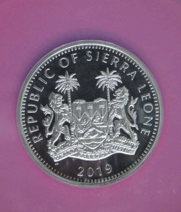 2019 PF 70 2 Ounces Silver Lion High Relief 20 D Sierra Leone .999 Fine NGC 7047