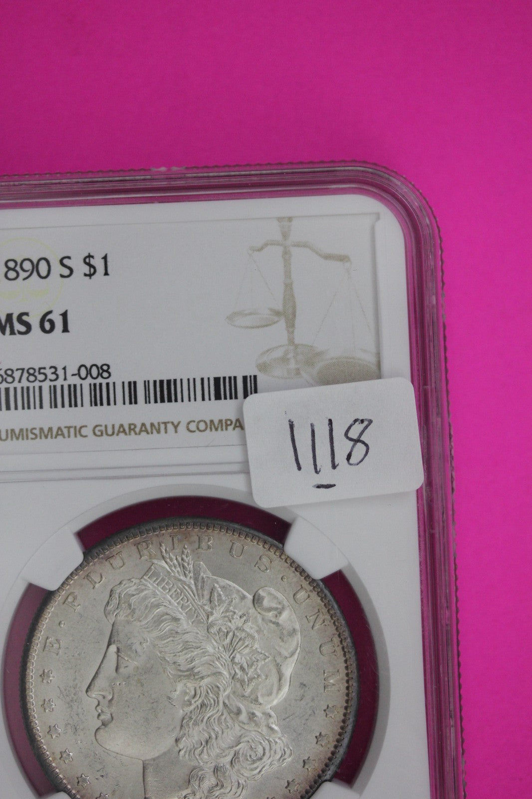1890 S MS 61 Liberty Morgan Silver Dollar NGC Certified Graded Authentic 1118
