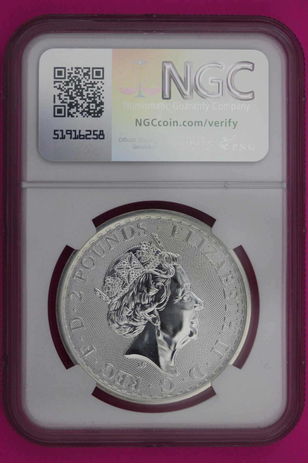 2017 MS 69 Great Britain £2 Britannia 20th Anniversary Privy NGC Graded 1166
