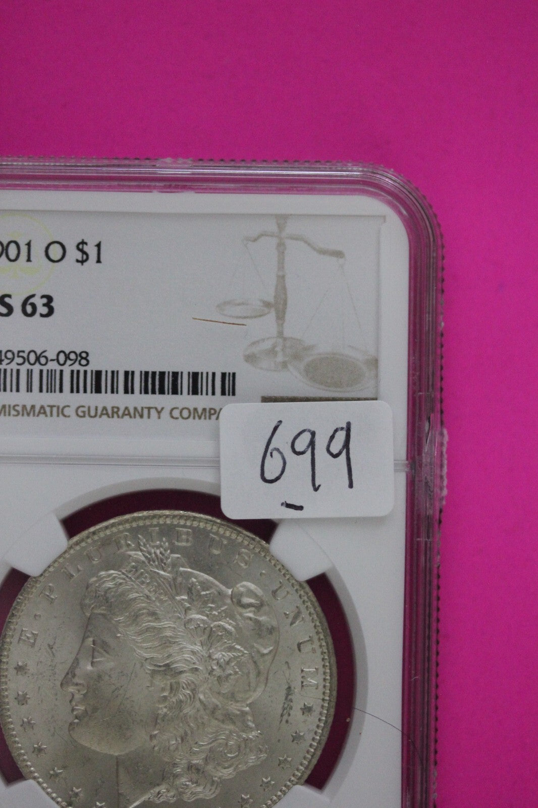 1901 O MS 63 Liberty Morgan Silver Dollar NGC Certified Graded Authentic 699