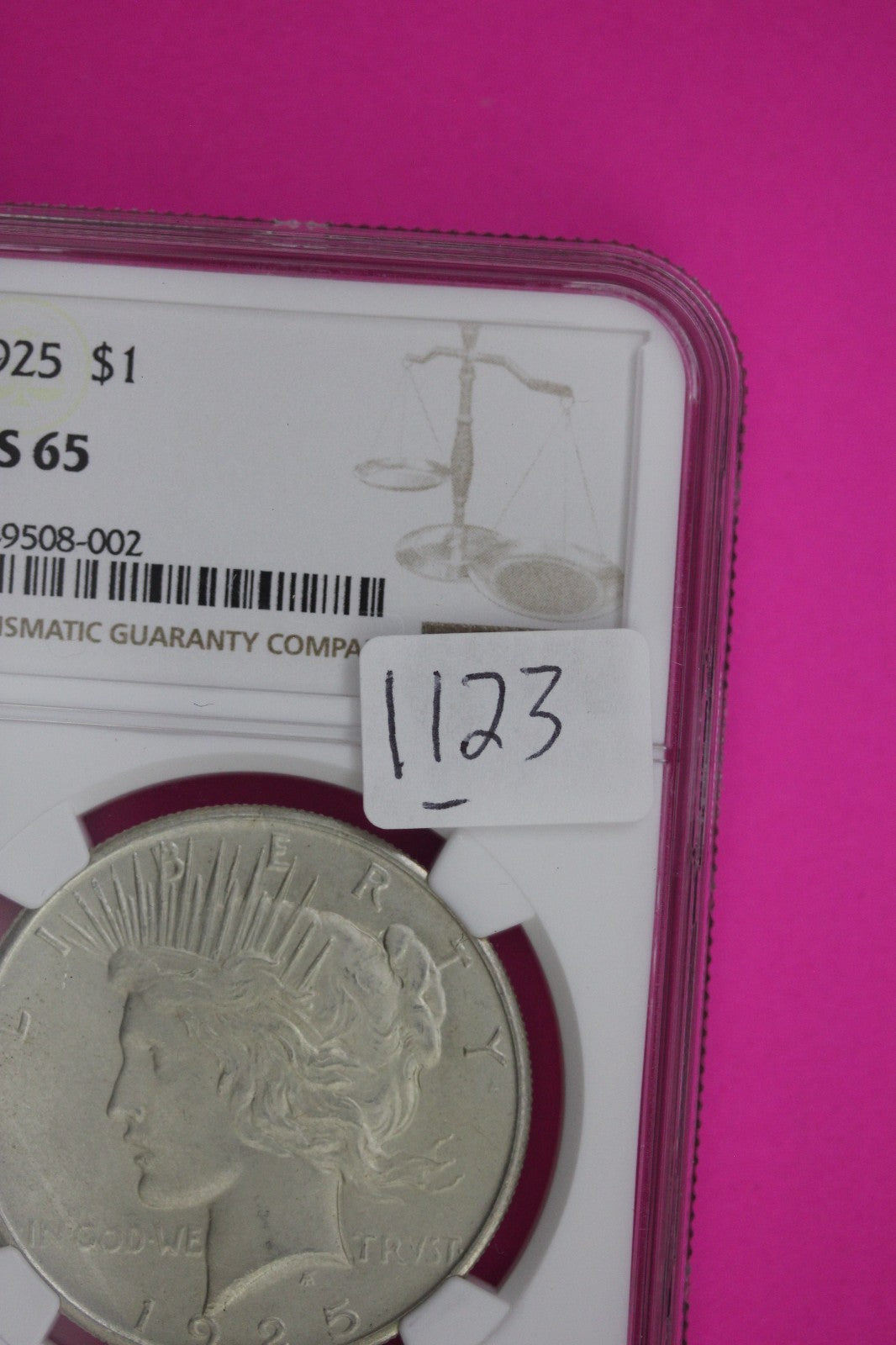 1925 P MS 65 Liberty Peace Silver Dollar NGC Certified Graded Authentic 1123