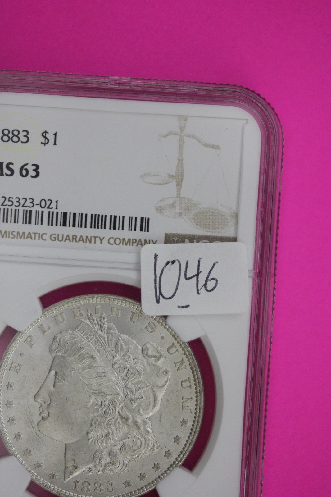 1883 P MS 63 Liberty Morgan Silver Dollar NGC Certified Graded Authentic 1046