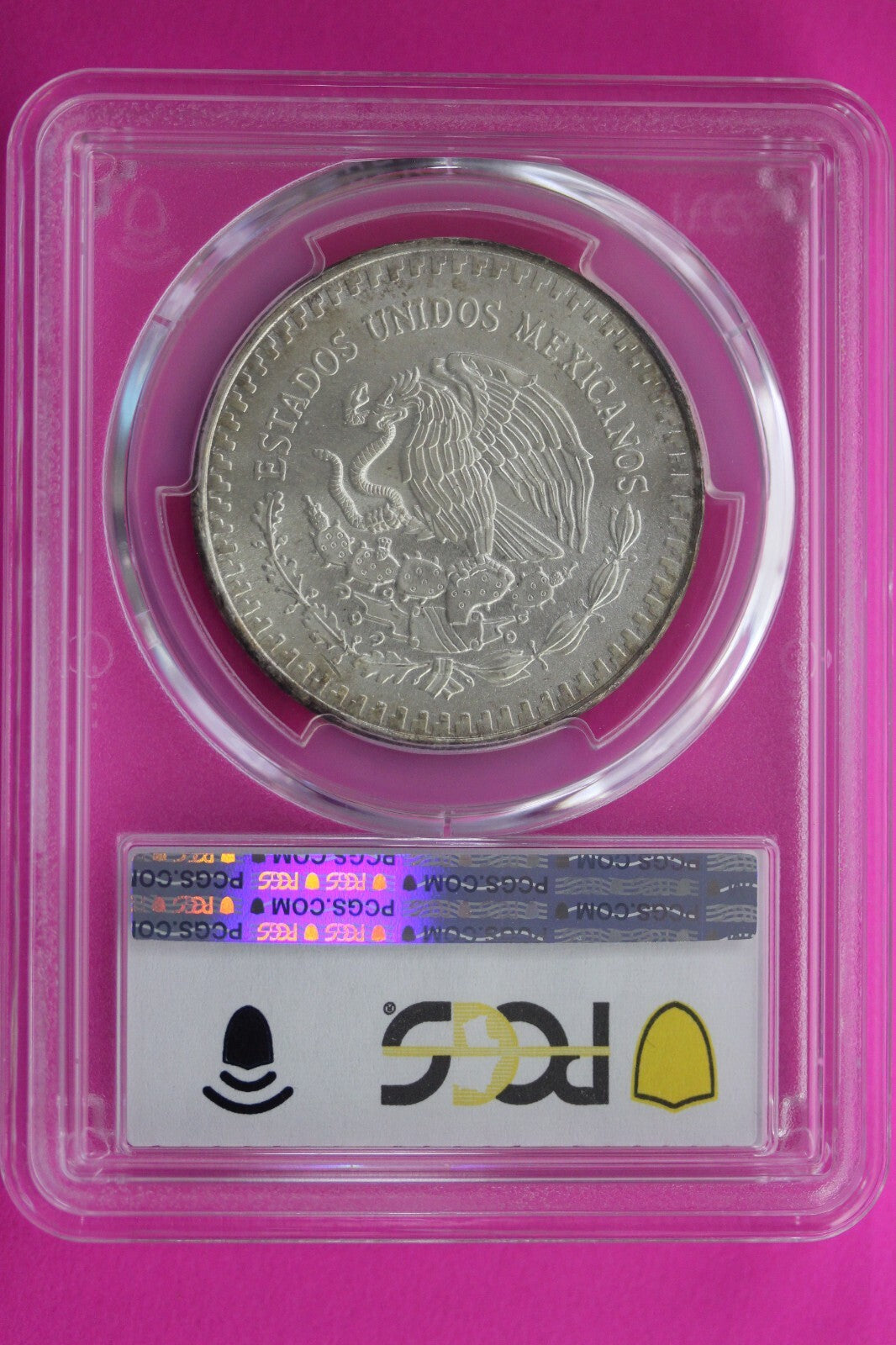 End Of Roll Toned 1983 MS 67 Libertad Mexico 1 OZ Silver Coin PCGS Certified 237