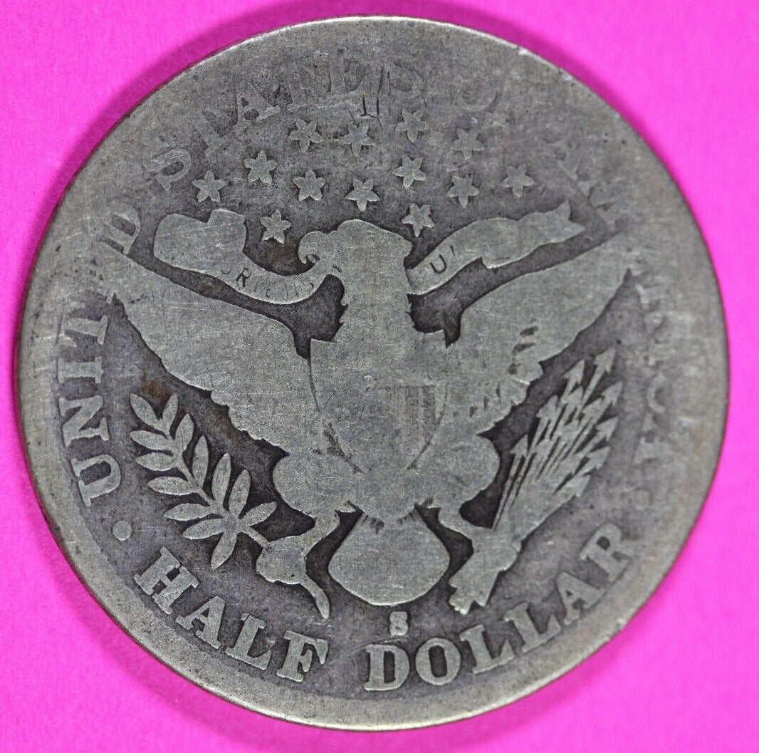 1901 S Barber Liberty Half Dollar Scarce Semi Key Date Coin San Francisco 266