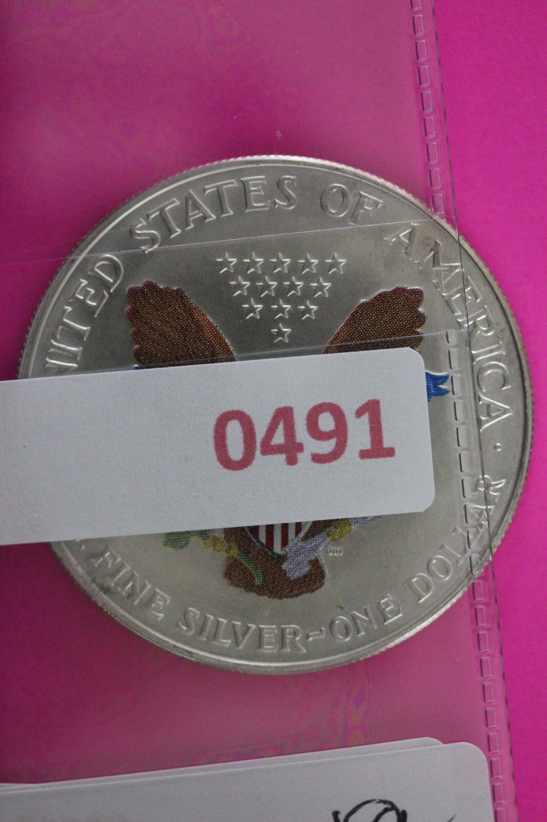 Colorized 2000 American Silver Eagle 1 Ounce .999 Fine Exact Coin Shown N0491