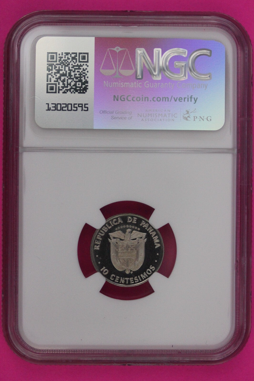 1979 Panama PF 69 Ultra Cameo Proof 10 Centesimos NGC Certified Graded Slab 873
