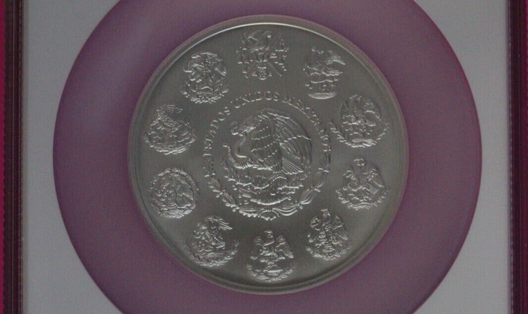 Top Pop 2015 Mo MS 70 Mexico Libertad 5 Onza 5 Ounces Silver NGC Graded 7125