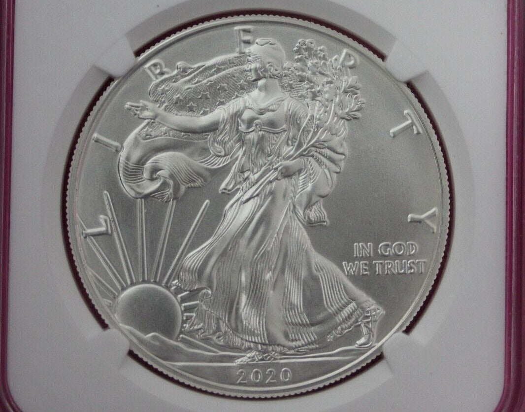 2020 MS 70 American Silver Eagle California State Series NGC Certified Slab 579
