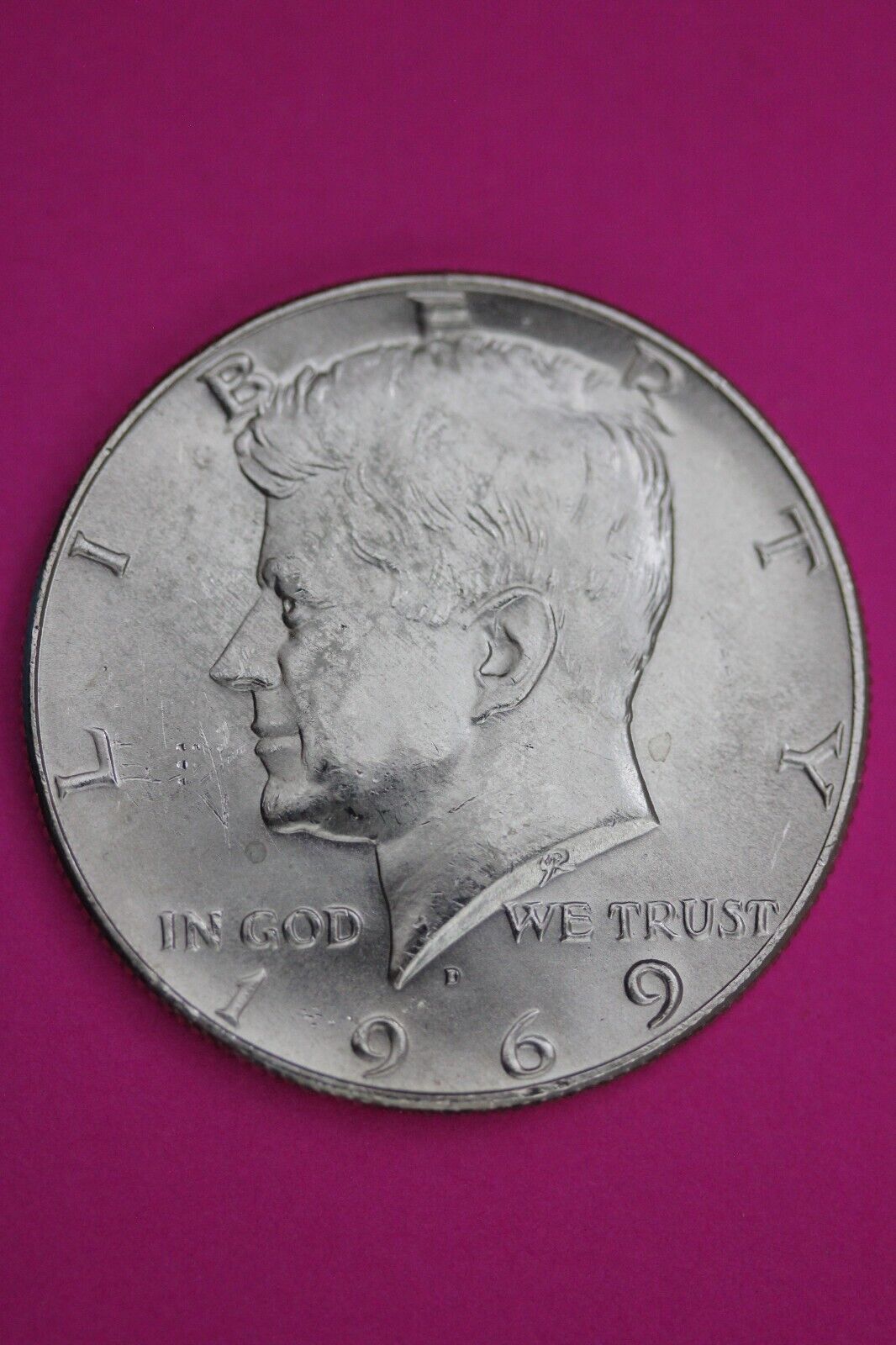 Gem BU 1969 D John F Kennedy Half Dollar 40% Silver Same Coin In Pics TOM 15