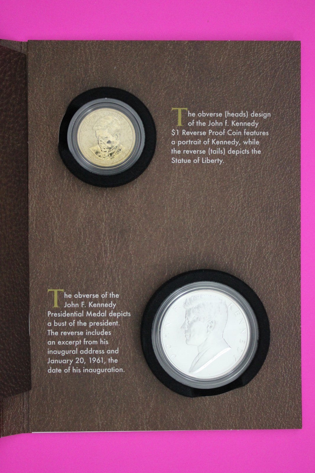 Gem 2015 John Kennedy Coins & Chronicles Mint Set 1 Ounce Silver Box & COA 7054