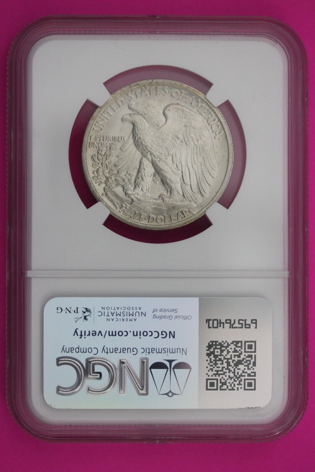 1946 S MS 63 Walking Liberty Half Dollar NGC Graded Certified Authentic 235