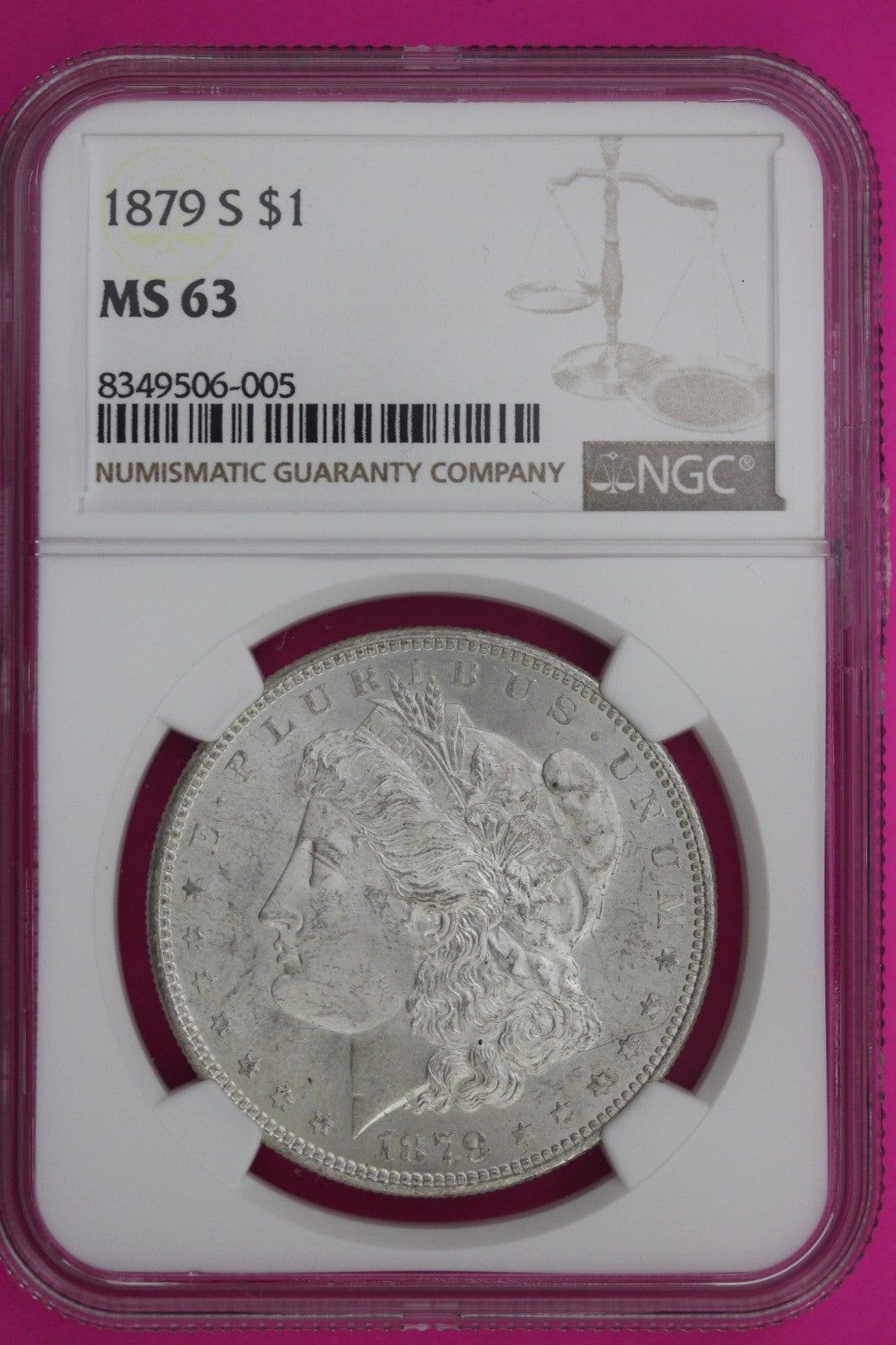 1879 S MS 63 Liberty Morgan Silver Dollar NGC Certified Graded Authentic 1015