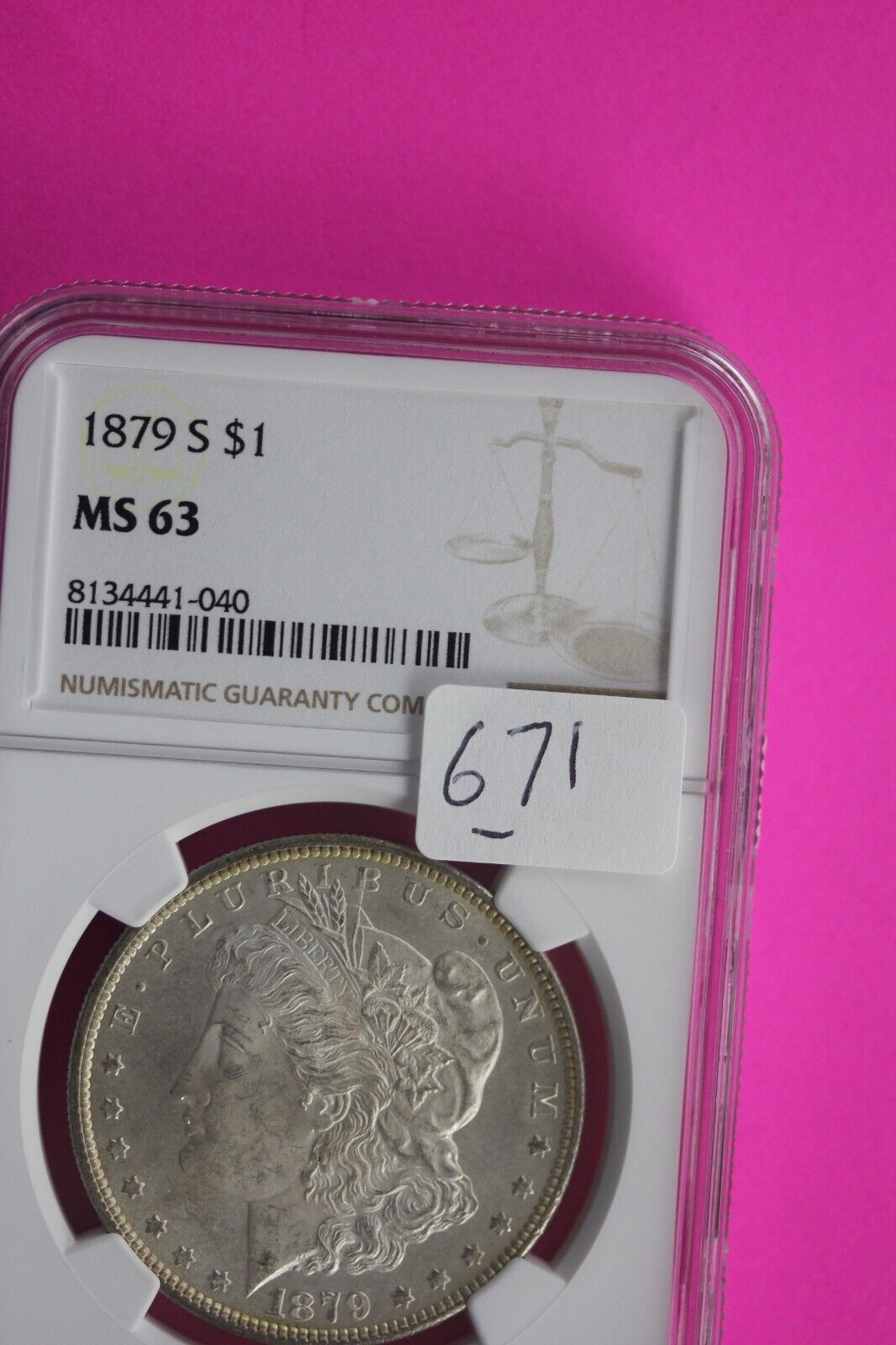 1879 S MS 63 Liberty Morgan Silver Dollar NGC Certified Slab Free Shipping 671