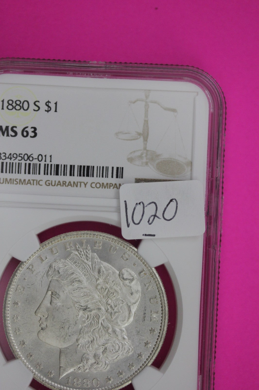1880 S MS 63 Liberty Morgan Silver Dollar NGC Certified Graded Authentic 1020