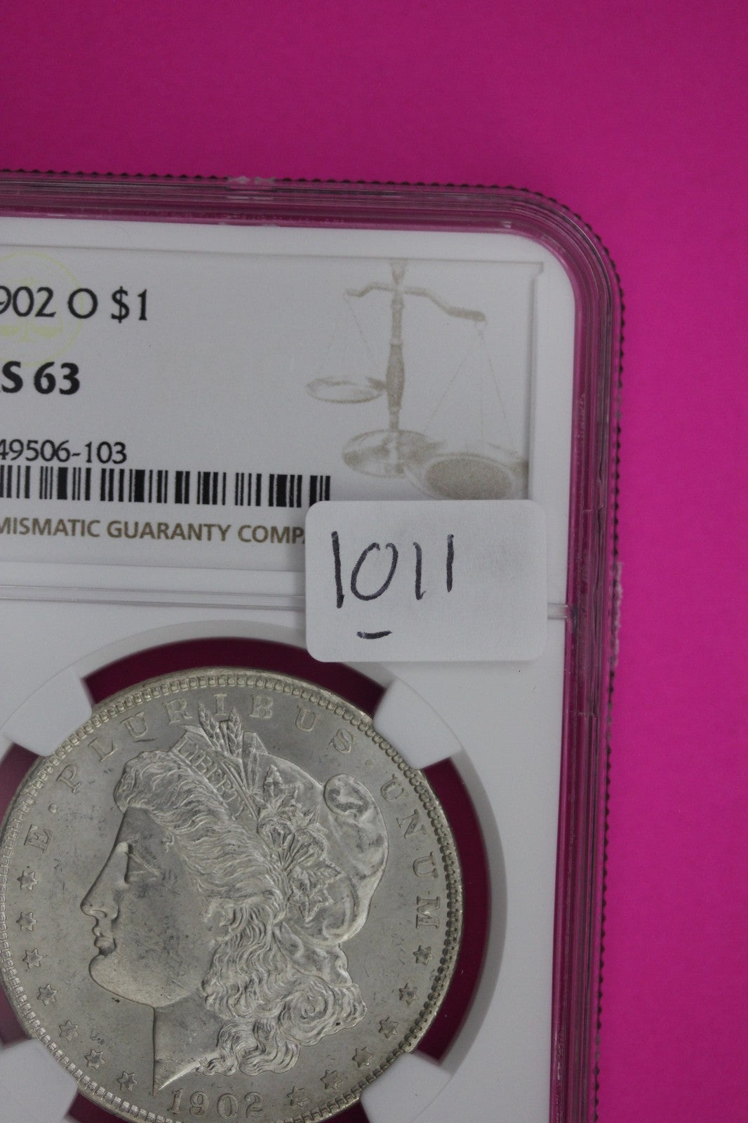 1902 O MS 63 Liberty Morgan Silver Dollar NGC Certified Graded Authentic 1011