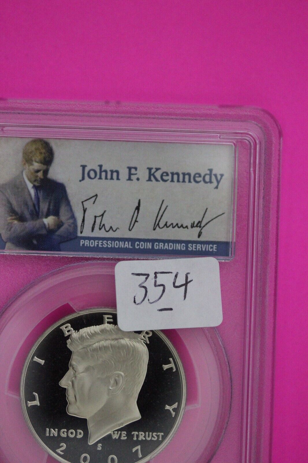 2007 S PR 69 Deep Cameo John Kennedy Clad Half Dollar JFK Label PCGS Slab 354