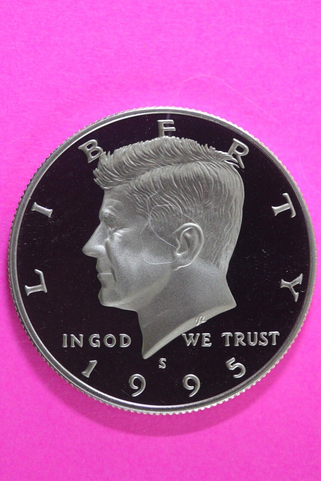 Gem Proof 1995 S Clad Kennedy Half Dollar Deep Cameo Same Coin In Pics TOM 06