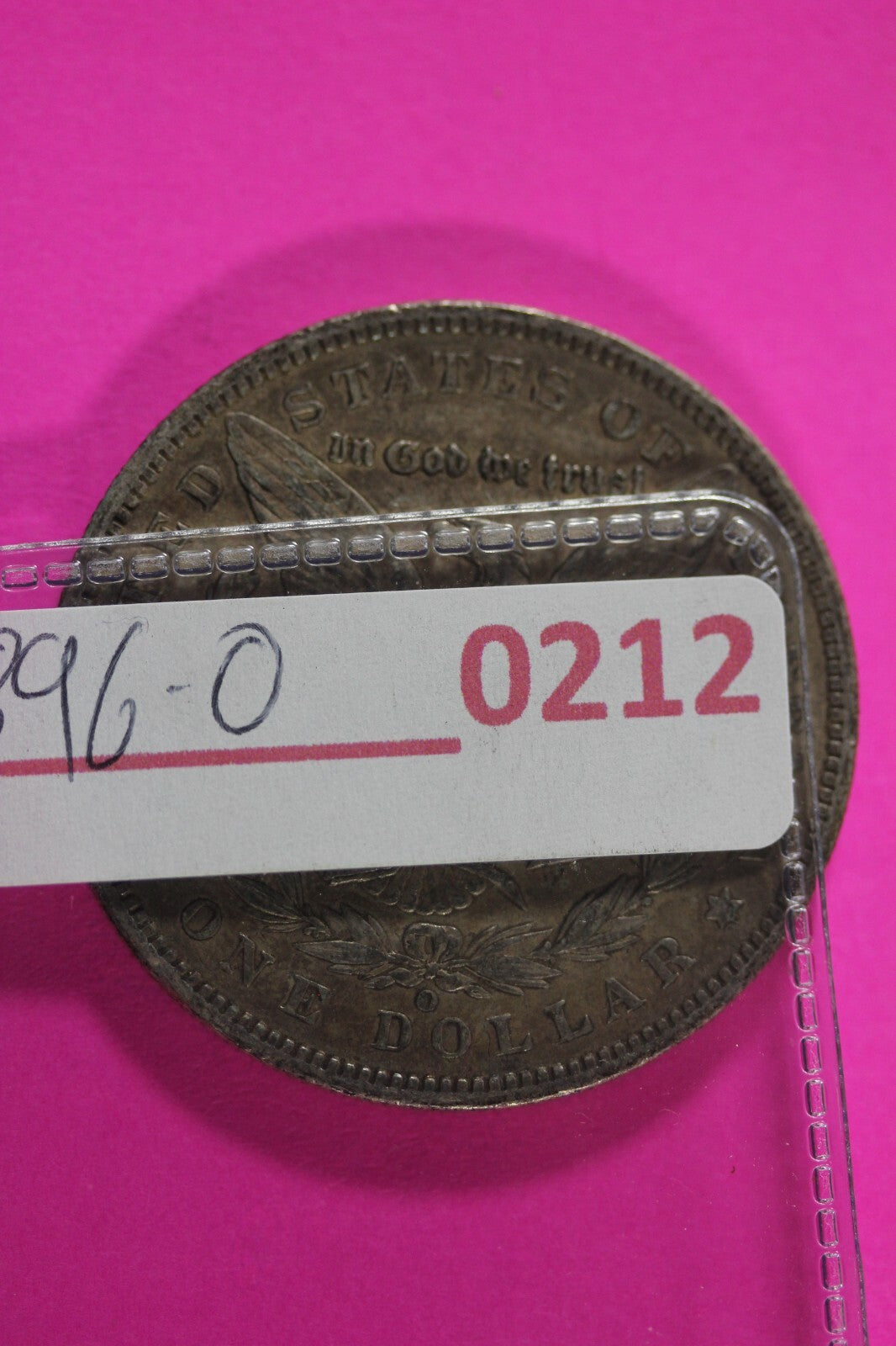 High Grade Toned 1896 O Morgan Silver Dollar Coin Guaranteed Authentic 0212N