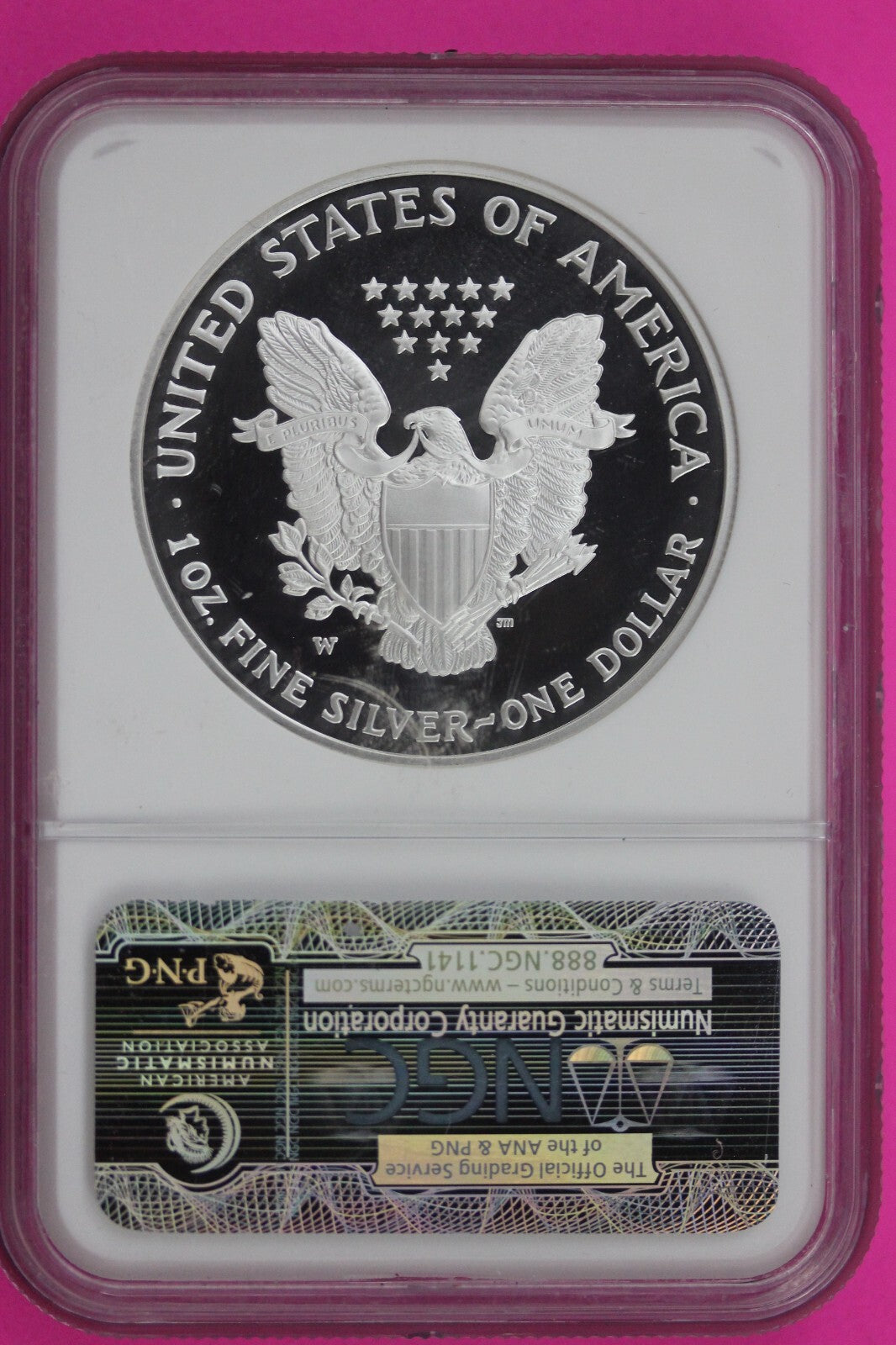 2003 W PF 70 Silver Eagle Coin Proof NGC Certified Graded Authentic Slab 645