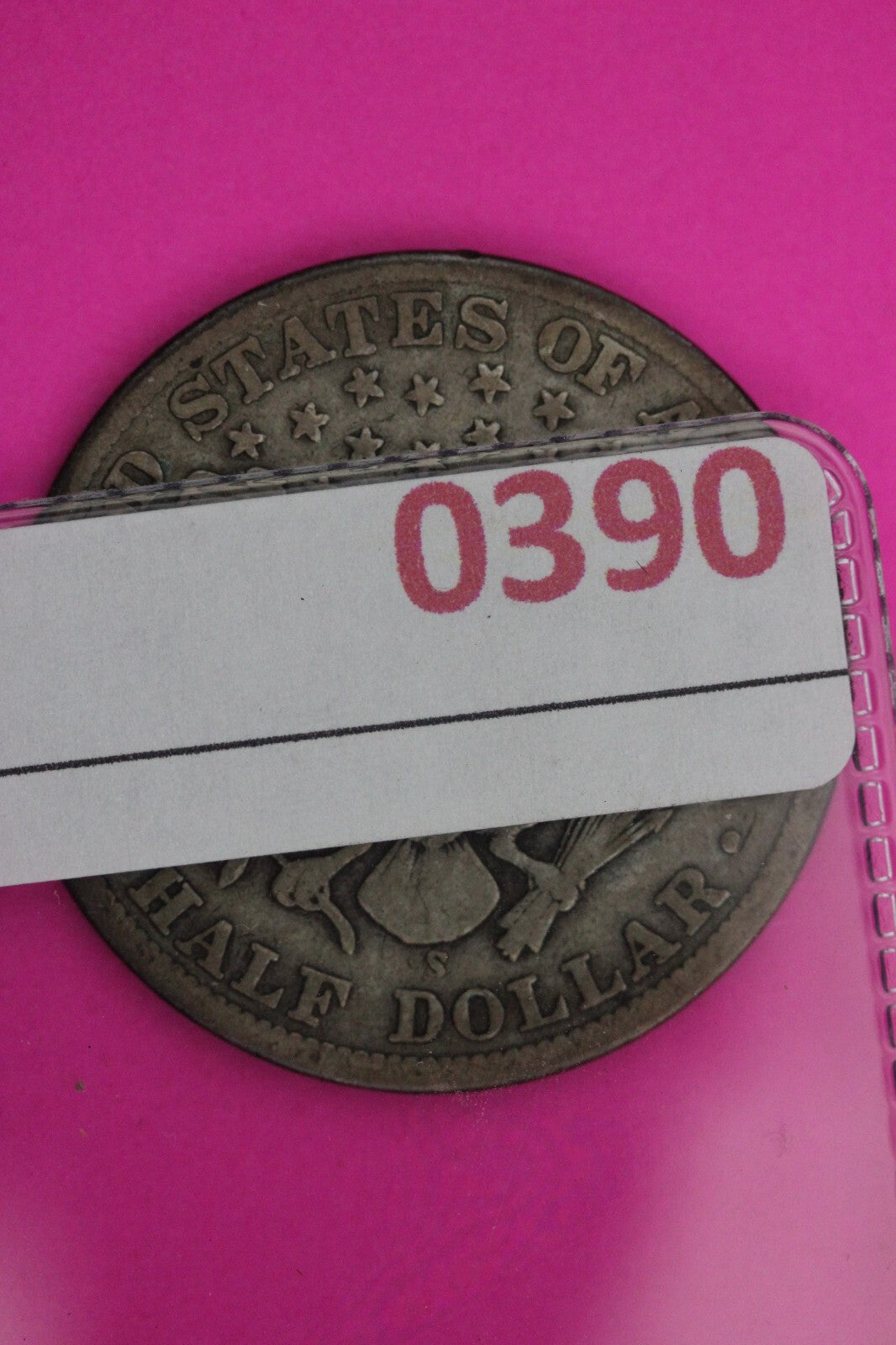 1909 S Inverted S Barber Liberty Half Dollar Silver Scarce Coin 0390N