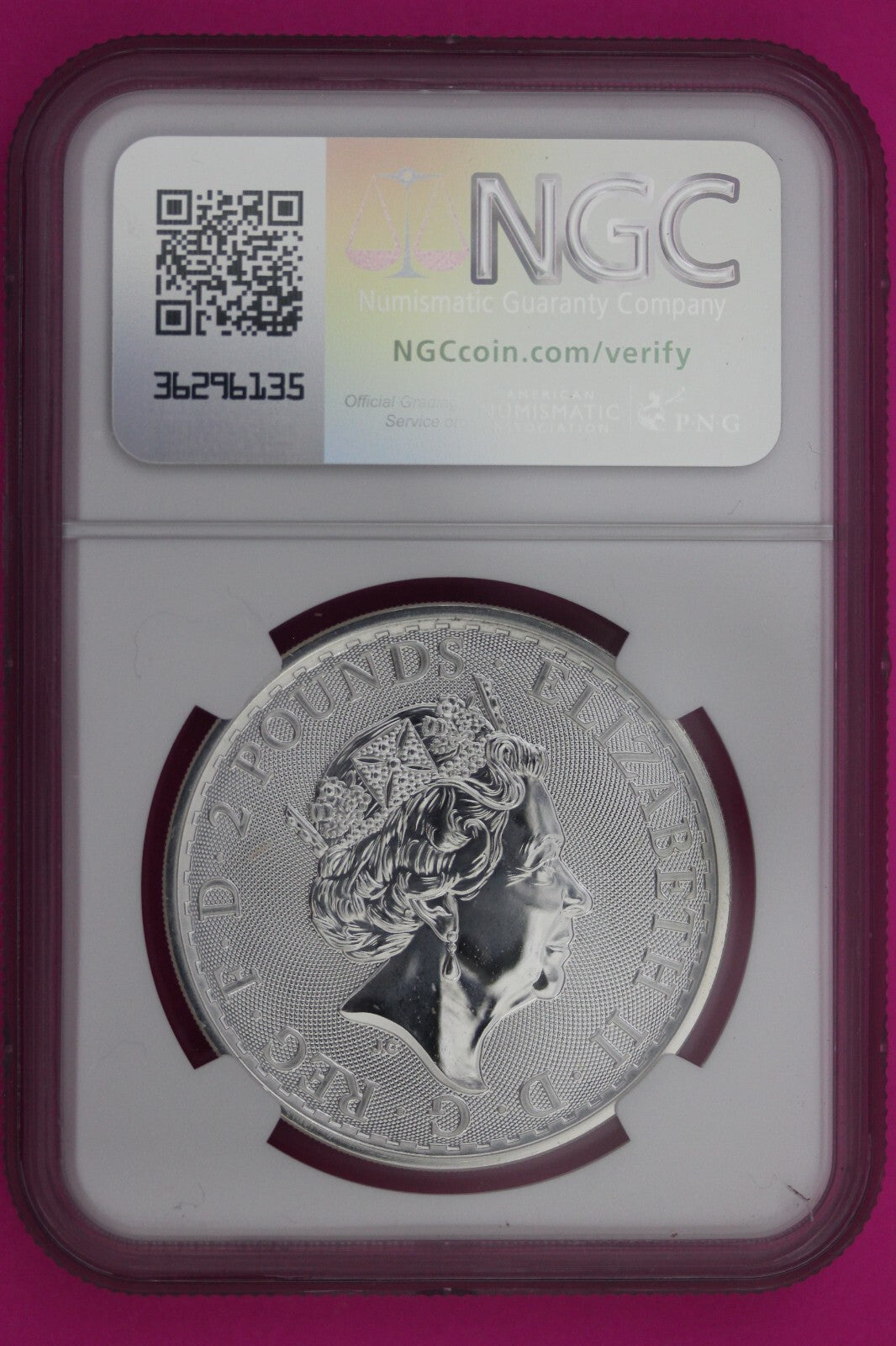 2017 MS 69 Great Britain £2 Britannia 20th Anniversary Privy NGC Graded 1169