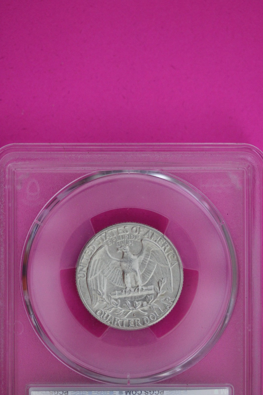 1950 D MS 63 Washington Silver Quarter PCGS Certified Graded Authentic Slab 1262