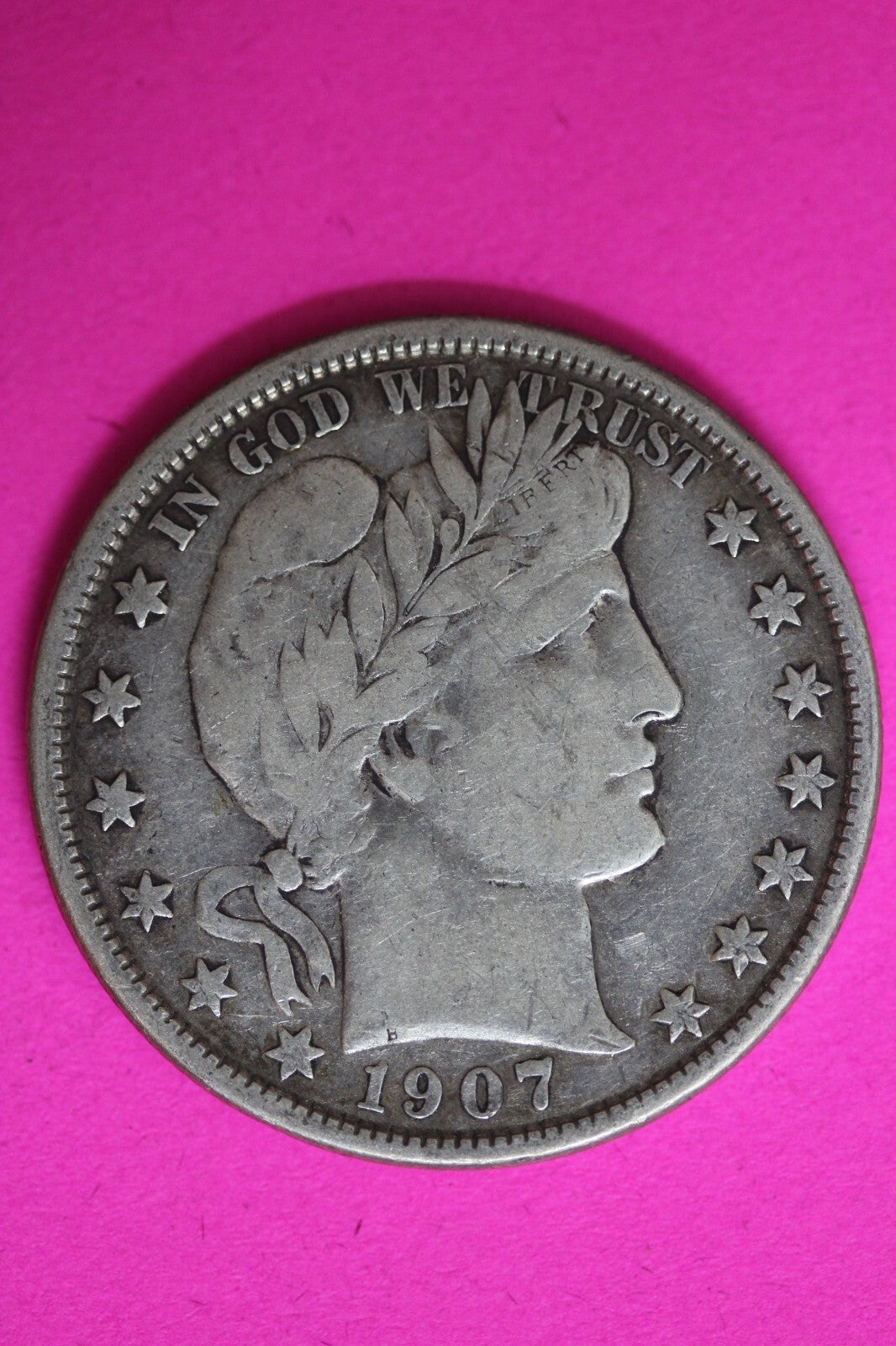 1907 O Barber Liberty Half Dollar Silver Coin Better Grade New Orleans Mint 94