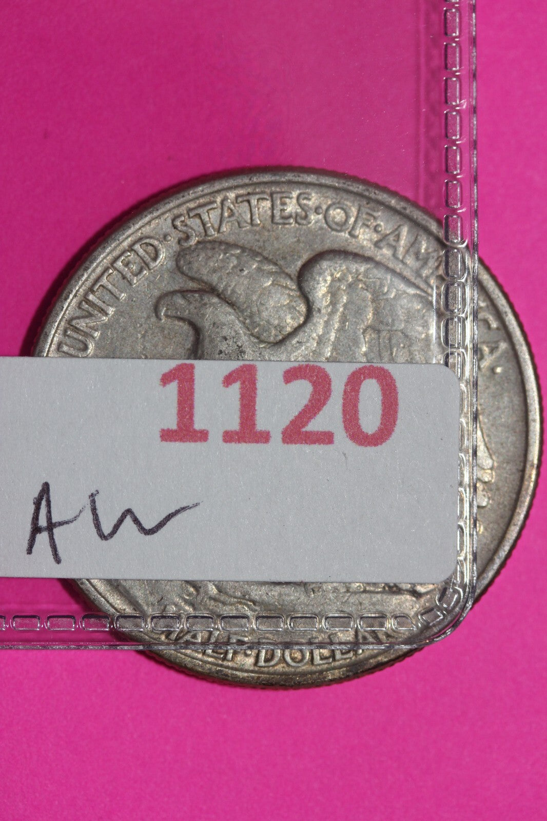 1945 P Missing Designors Initials Walking Liberty Silver Half Dollar Coin 1120