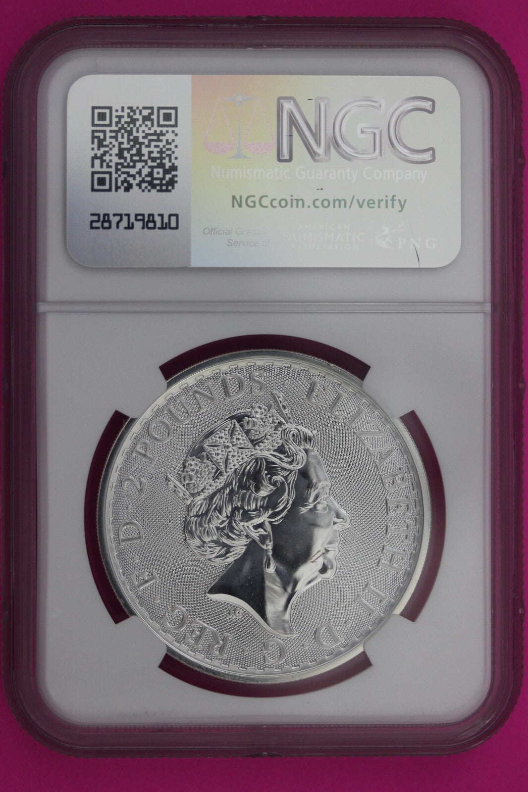 2017 MS 69 Great Britain £2 Britannia 20th Anniversary Privy NGC Graded 1171
