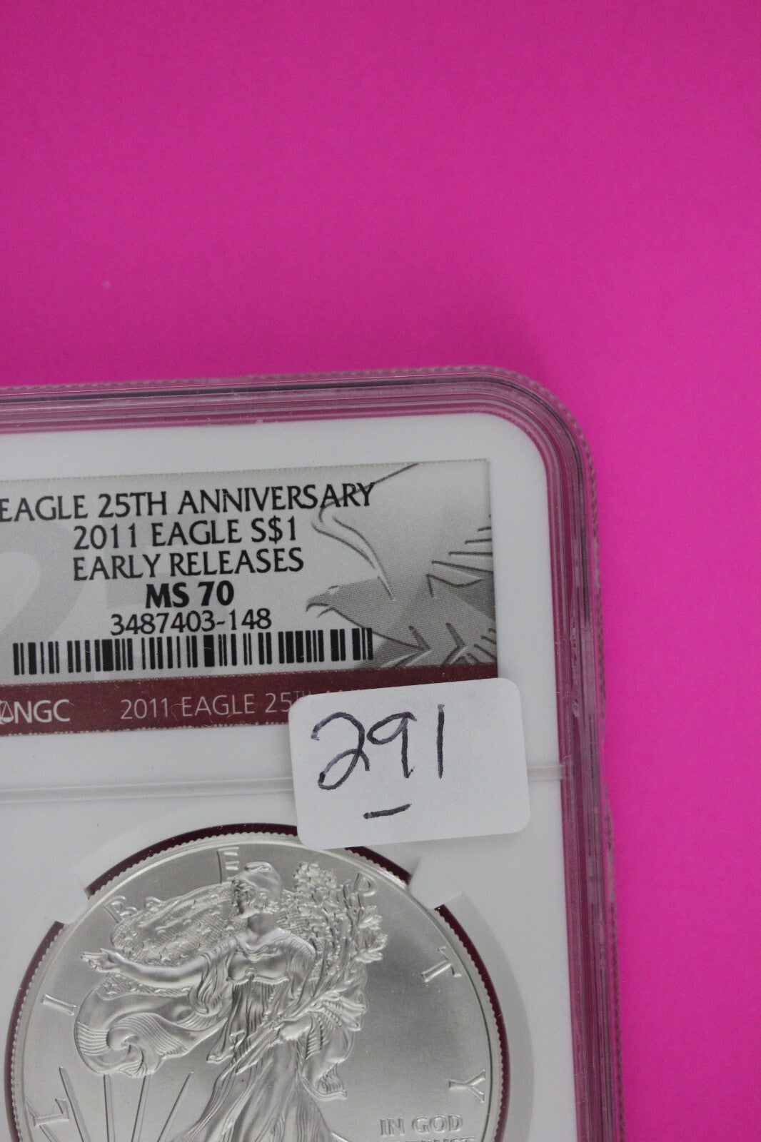 2011 MS 70 Silver American Eagle 25th Anniversary NGC Graded First Releases 291