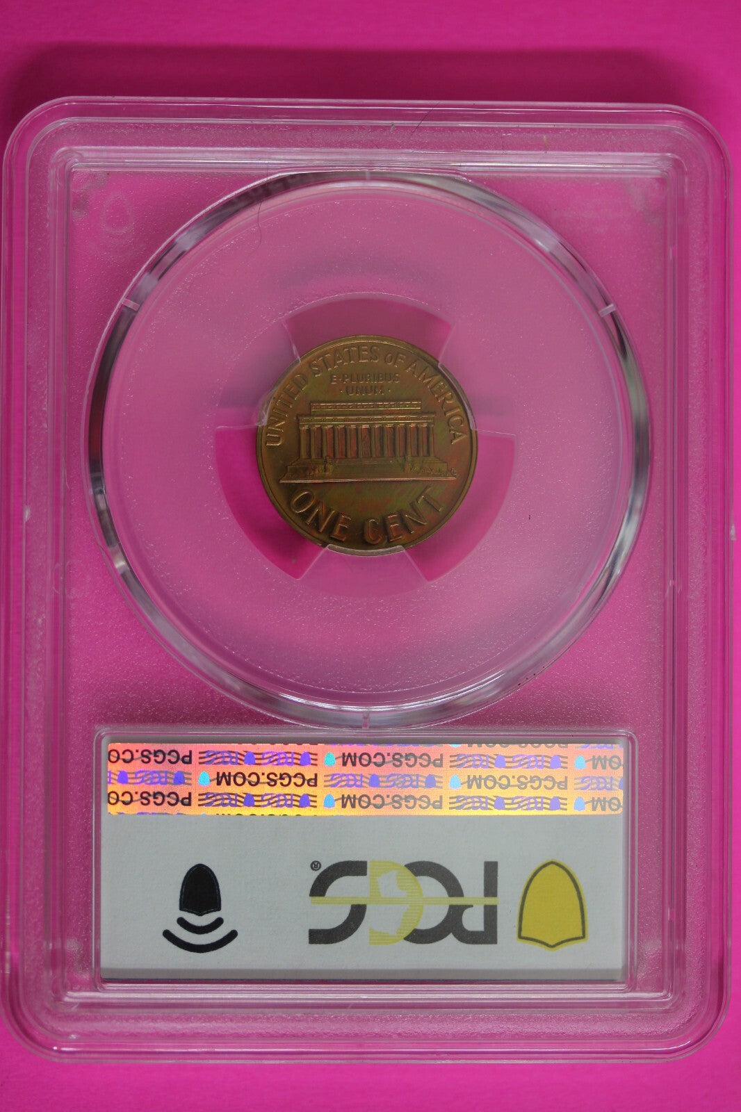 Trueview Rainbow TONED 1961 PR 66 RB Abraham Lincoln Memorial Cent PCGS OCE 392