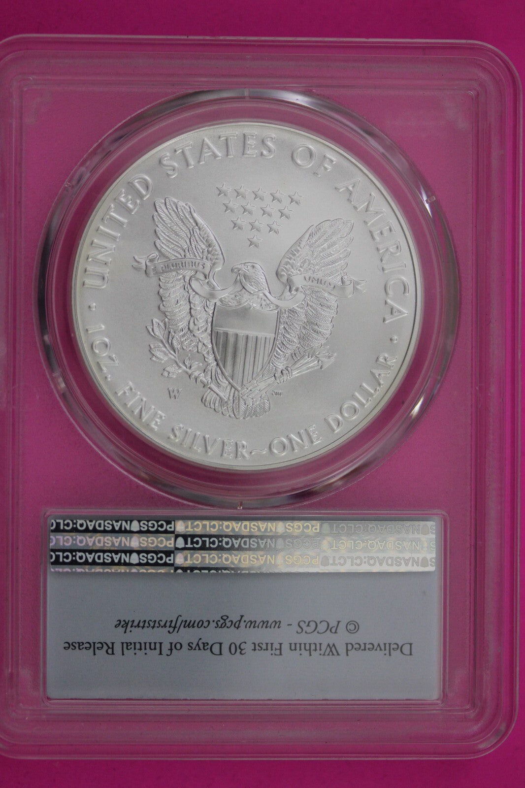 2016 W SP 69 Silver Eagle Coin 1 OZ .999 PCGS Certified Graded Authentic 596