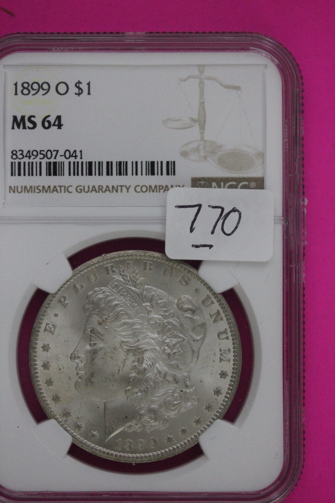1899 O MS 64 Liberty Morgan Silver Dollar NGC Certified Graded Authentic 770