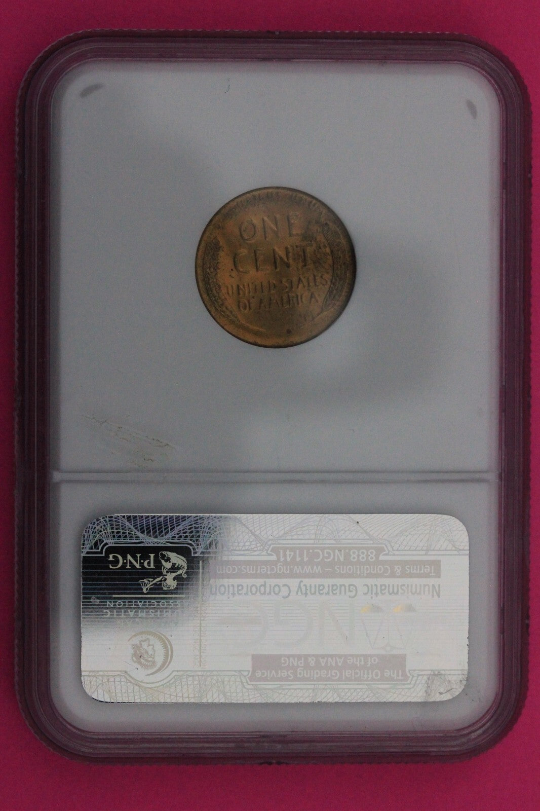 1941 P MS 65 RD Lincoln Wheat Cent Penny NGC Graded Certified Authentic Slab 67