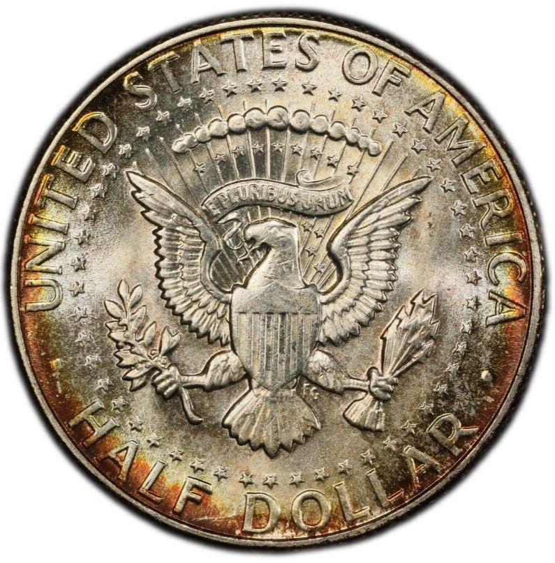Toned 1964 P Silver MS 65 John F Kennedy Silver Half Dollar PCGS Graded 353