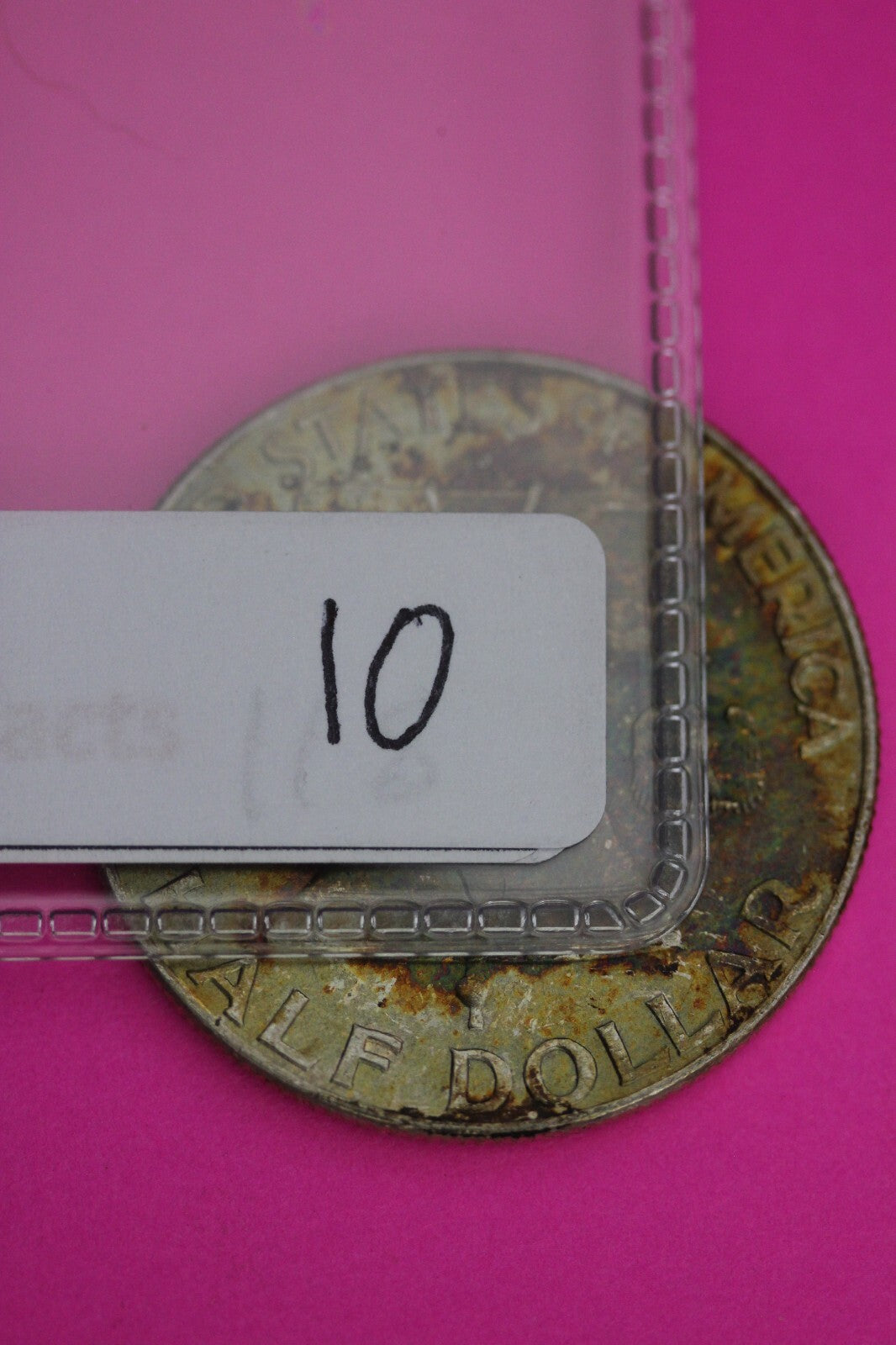 High Grade Toned 1951 D Ben Franklin Silver Half Dollar Exact Coin Shown 10