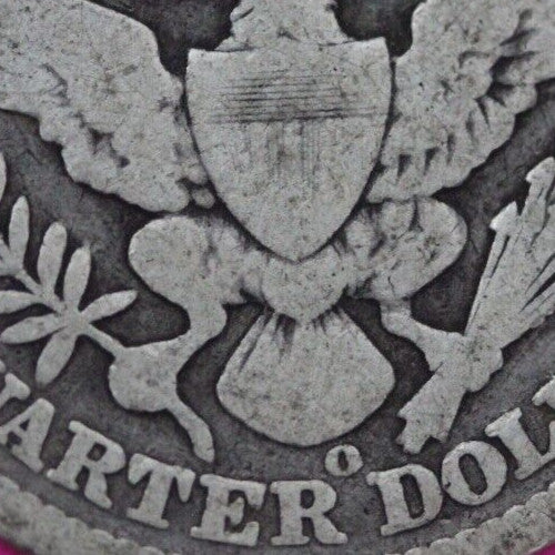 1897 O Barber Liberty Silver Quarter Scarce Semi Key Date New Orleans Mint 06