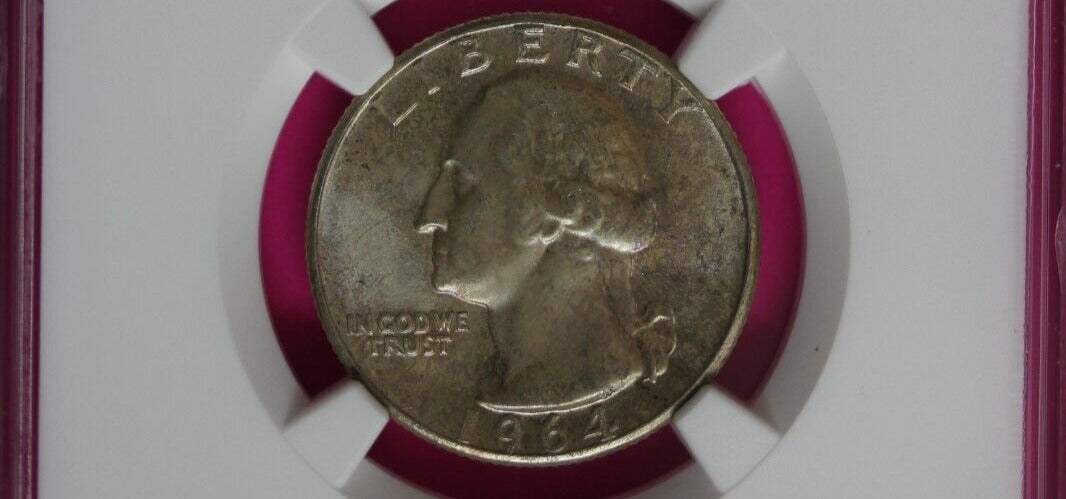 Toned 1964 P MS 66 George Washington Quarter NGC Graded Certified Slab 1560