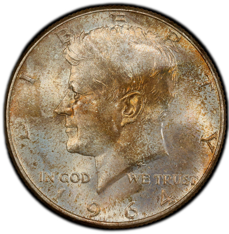 Toned 1964 P MS 66 John F Kennedy Silver Half Dollar PCGS Graded Authentic 161