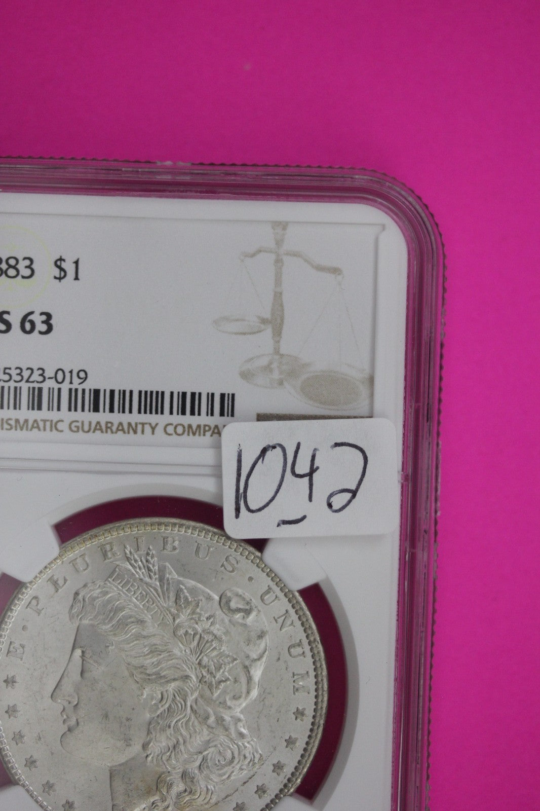 1883 P MS 63 Liberty Morgan Silver Dollar NGC Certified Graded Authentic 1042