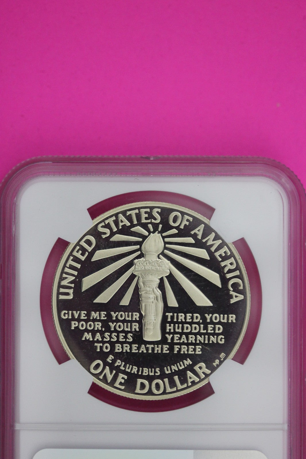 1986 S PF 69 DCAM Statue of Liberty Commemorative Silver Dollar NGC Slab 1199