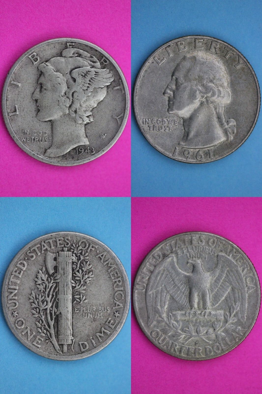6 Standard Ounces Coin Weight 90% Silver Junk Washington Quarters Mercury Dimes