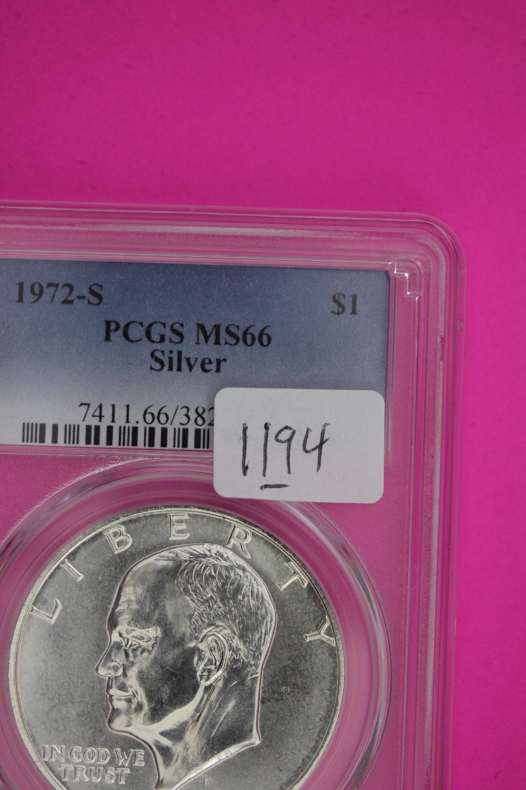 1972 S MS 66 Silver Ike Eisenhower Dollar PCGS Certified Graded Authentic 1194